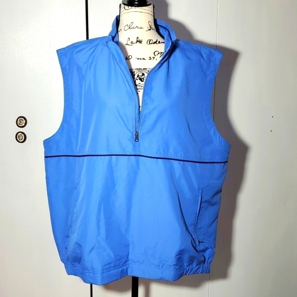Pebble Beach|Mens Blue Vest Lightweight Golfing Logo Sports Wear Size XL